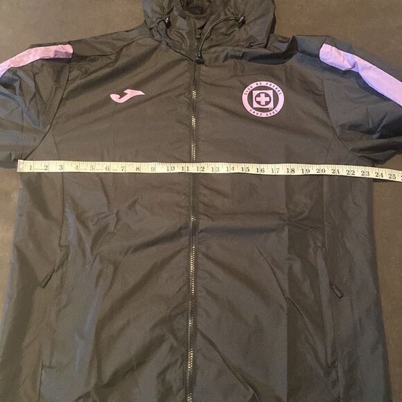 Joma Cruz Azul All Weather Training Jacket Full Zip Hooded Size M Black NWT - Picture 6 of 11